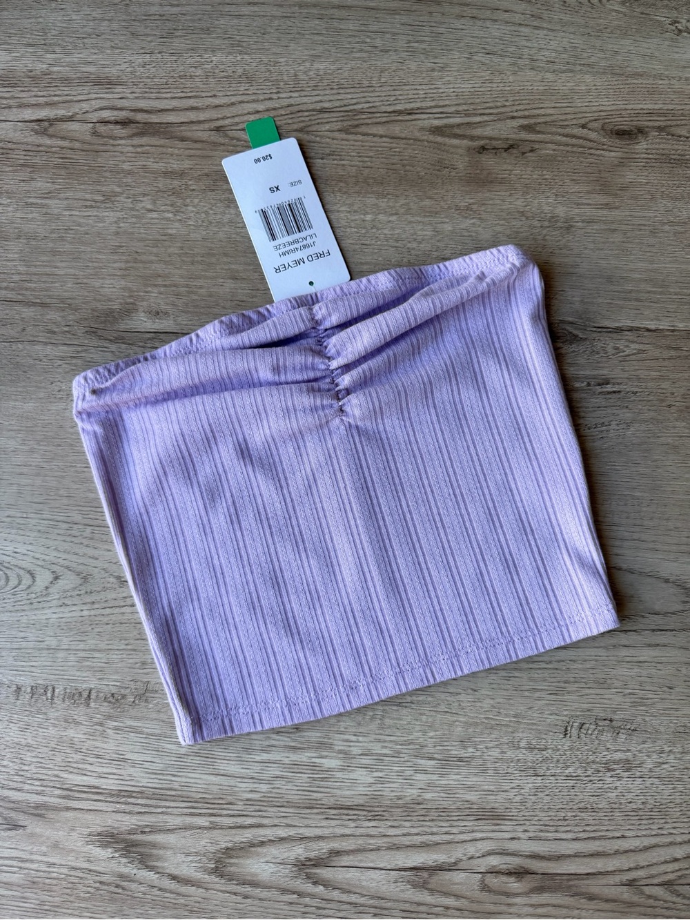 NWT Lilac Ribbed Tube Top Bandeau Crop Top XS Purple